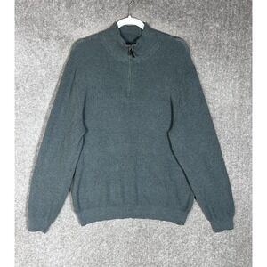 Daniel Bishop Heritage Collection Sweater Mens Size XXL‎ Green Knit 1/4 Zip